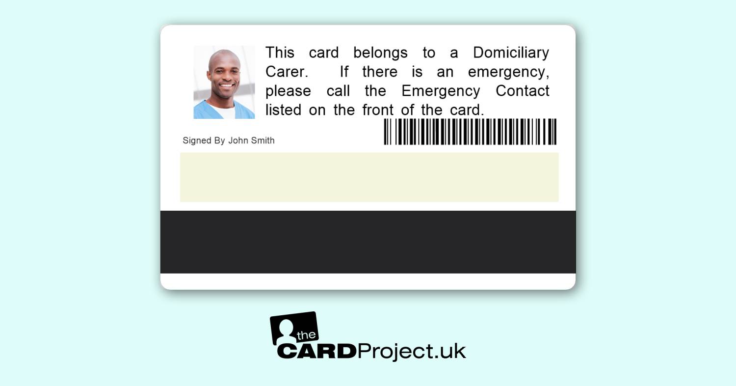 Domiciliary Carer ID Card Premium (REAR)